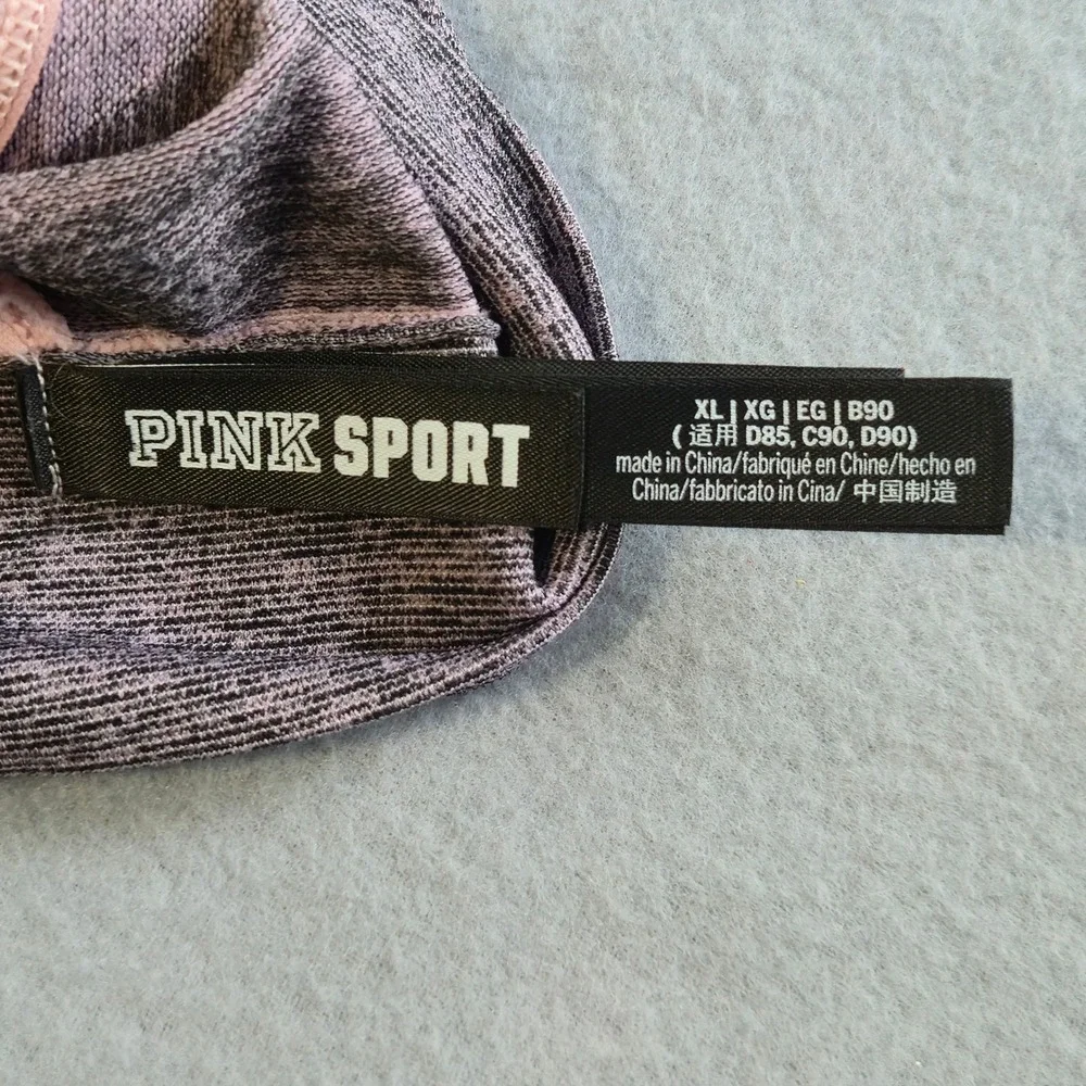 PINK Victoria's Secret Activewear Set Women XL Grey Pink Seamless Leggings Bra - Picture 6 of 8